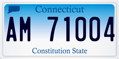 CT license plate AM71004