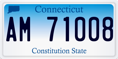 CT license plate AM71008