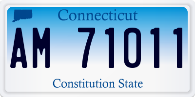 CT license plate AM71011