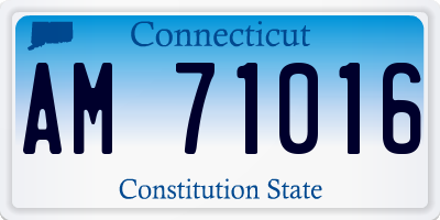 CT license plate AM71016