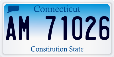 CT license plate AM71026