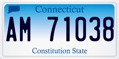 CT license plate AM71038