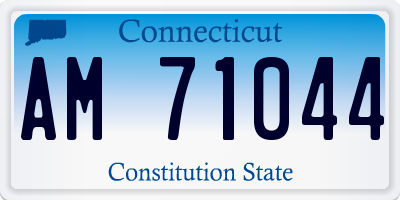 CT license plate AM71044