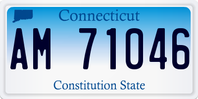 CT license plate AM71046