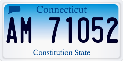 CT license plate AM71052