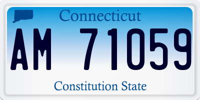 CT license plate AM71059