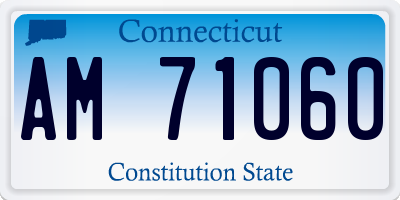 CT license plate AM71060