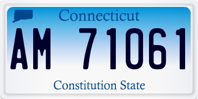 CT license plate AM71061