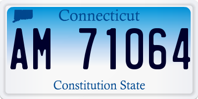 CT license plate AM71064