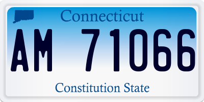 CT license plate AM71066