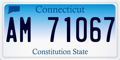 CT license plate AM71067