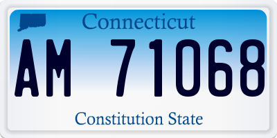 CT license plate AM71068