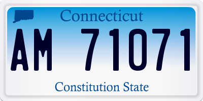 CT license plate AM71071