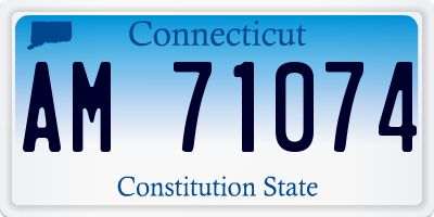 CT license plate AM71074