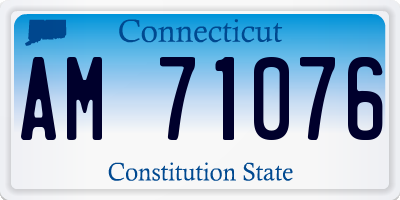 CT license plate AM71076