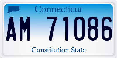 CT license plate AM71086
