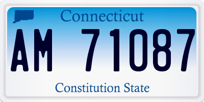 CT license plate AM71087