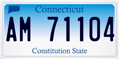 CT license plate AM71104