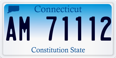 CT license plate AM71112