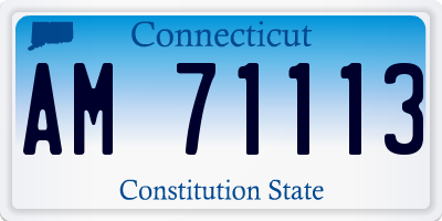 CT license plate AM71113