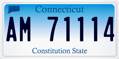CT license plate AM71114