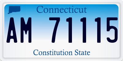 CT license plate AM71115