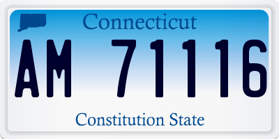 CT license plate AM71116