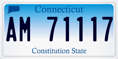 CT license plate AM71117