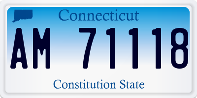 CT license plate AM71118