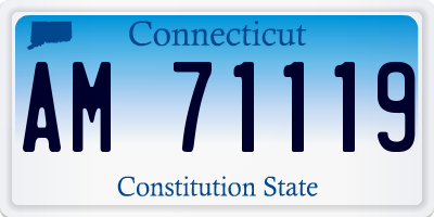 CT license plate AM71119