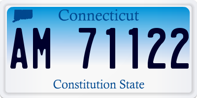 CT license plate AM71122