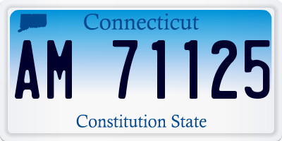 CT license plate AM71125