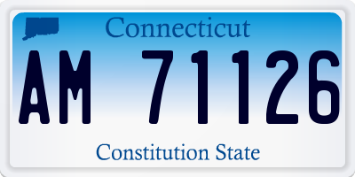 CT license plate AM71126