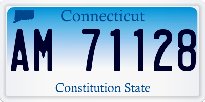 CT license plate AM71128