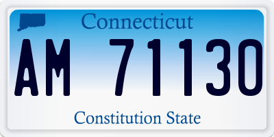 CT license plate AM71130