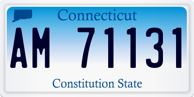 CT license plate AM71131