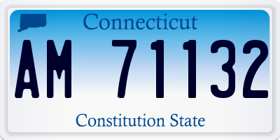 CT license plate AM71132
