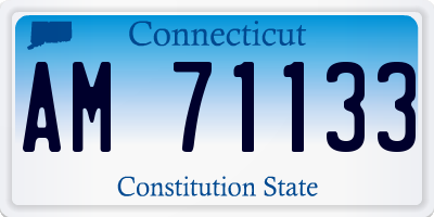 CT license plate AM71133
