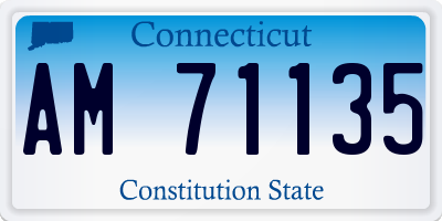CT license plate AM71135