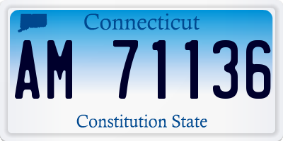 CT license plate AM71136