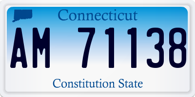 CT license plate AM71138