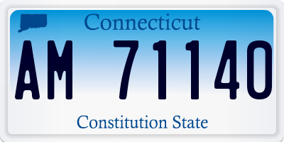 CT license plate AM71140