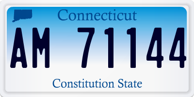 CT license plate AM71144
