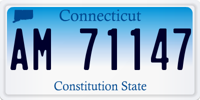 CT license plate AM71147