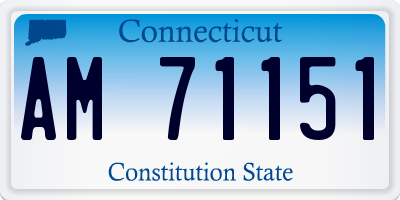 CT license plate AM71151