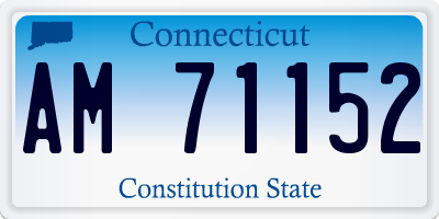 CT license plate AM71152
