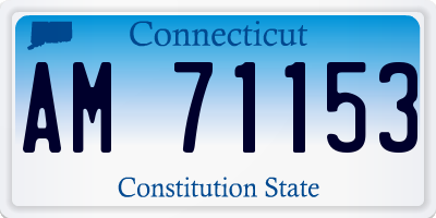 CT license plate AM71153