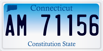 CT license plate AM71156