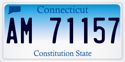 CT license plate AM71157