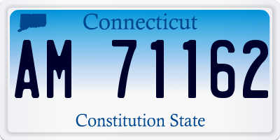 CT license plate AM71162